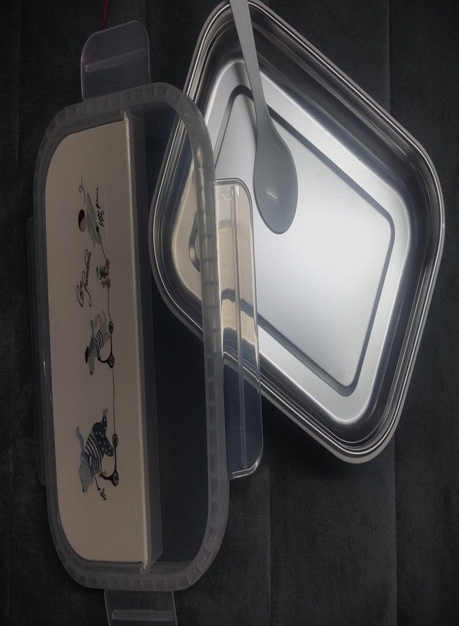 VDHJA Stainless Steel Insulated Lunch Box for School & Office | Secure Lock Cute Eye Catchy Design Food Grade, Leakproof, Vacuum Seal Design Use for School Kids & Outdoor - Image 5