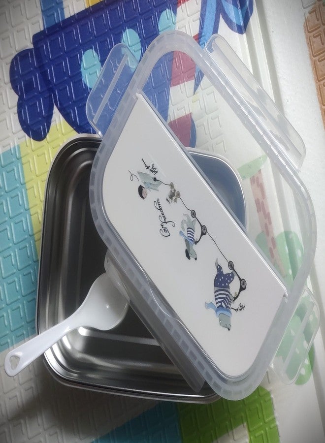 VDHJA Stainless Steel Insulated Lunch Box for School & Office | Secure Lock Cute Eye Catchy Design Food Grade, Leakproof, Vacuum Seal Design Use for School Kids & Outdoor - Image 2