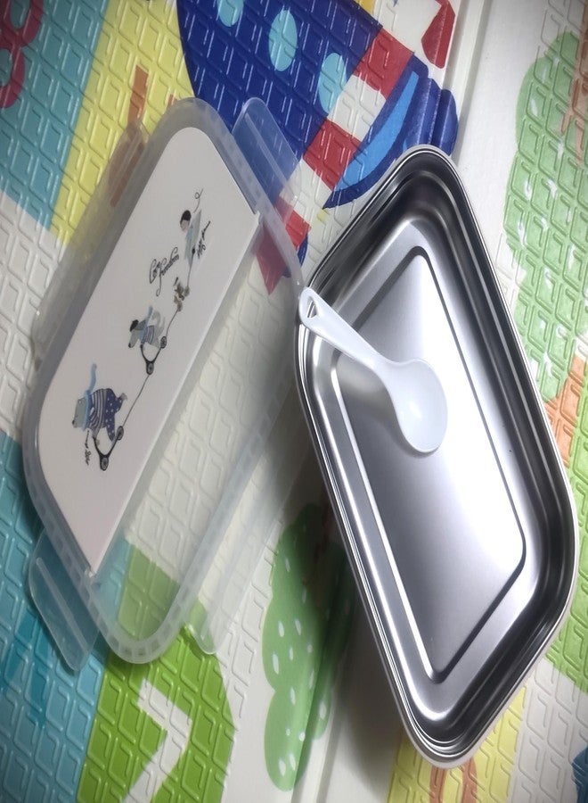 VDHJA Stainless Steel Insulated Lunch Box for School & Office | Secure Lock Cute Eye Catchy Design Food Grade, Leakproof, Vacuum Seal Design Use for School Kids & Outdoor - Image 4
