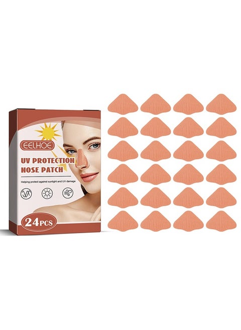 24Pcs/Box UV Protection Nose Patch, Prevent The Nose From Tanning Sun Protection Patch for Men Women Sports Tanning Outdoor