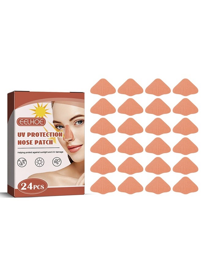 EELHOE 24Pcs/Box UV Protection Nose Patch, Prevent The Nose From Tanning Sun Protection Patch for Men Women Sports Tanning Outdoor  - Image 1