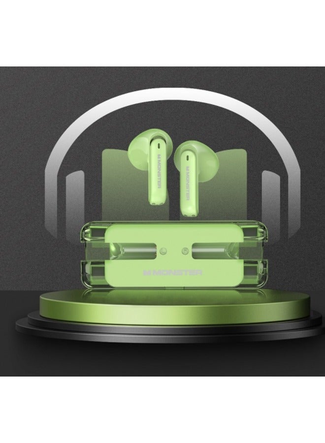 Monster Wireless Bluetooth Earphone XKT08 Green - Image 2