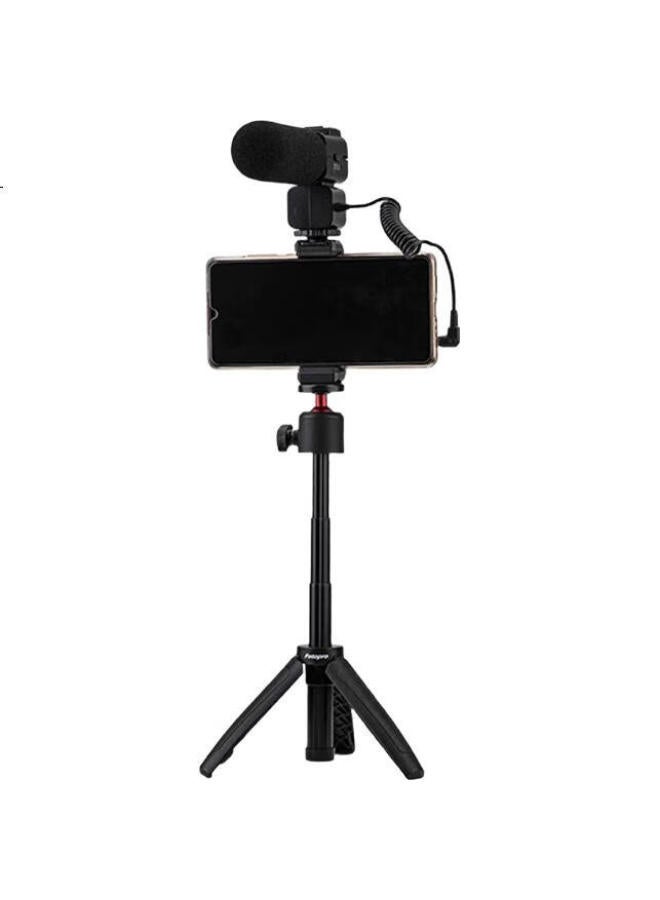 Fotopro Tl-601 Portable Mini Camera Mirrorless Tripod, Phone Desktop Stand Vlog Extendable Selfie Stick, Phone Tripod, Black - Image 1