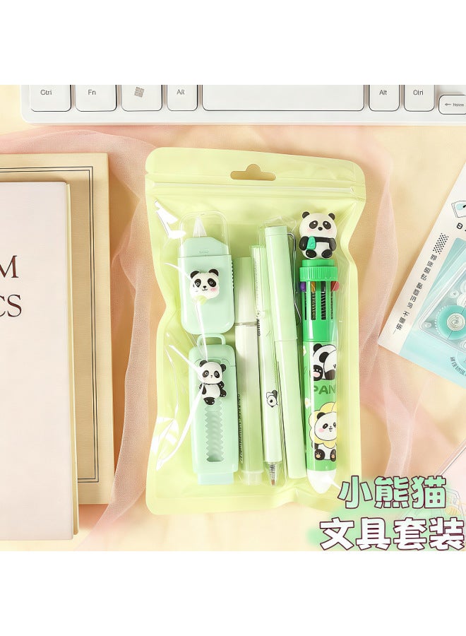 New High-looking And Cute 6-piece Stationery Set Student Stationery Souvenir Learning Reward Small Gift