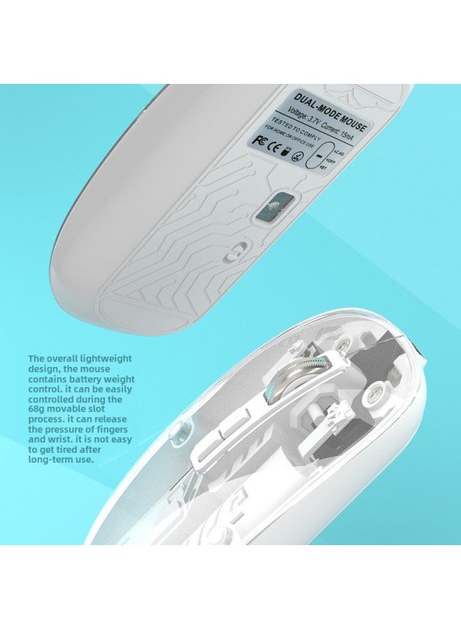 Transparent Bluetooth Mouse For Ipad Huawei Tablet Pc Dual-mode Wireless Gaming Mouse-Colour:Pink - Image 5