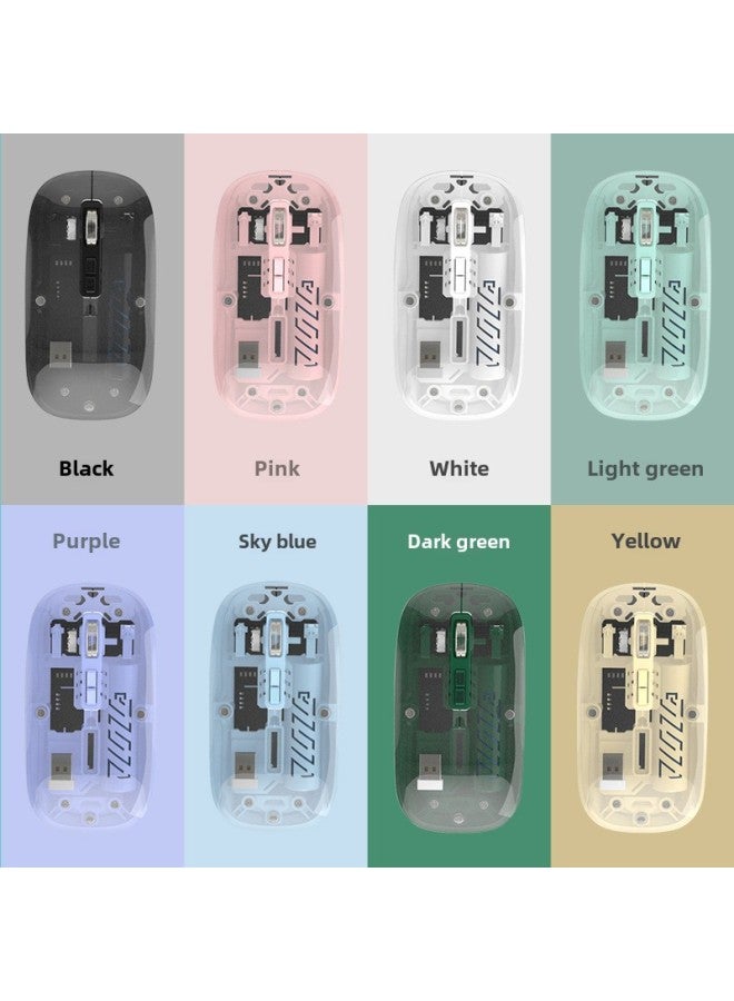 Transparent Bluetooth Mouse For Ipad Huawei Tablet Pc Dual-mode Wireless Gaming Mouse-Colour:Pink - Image 3
