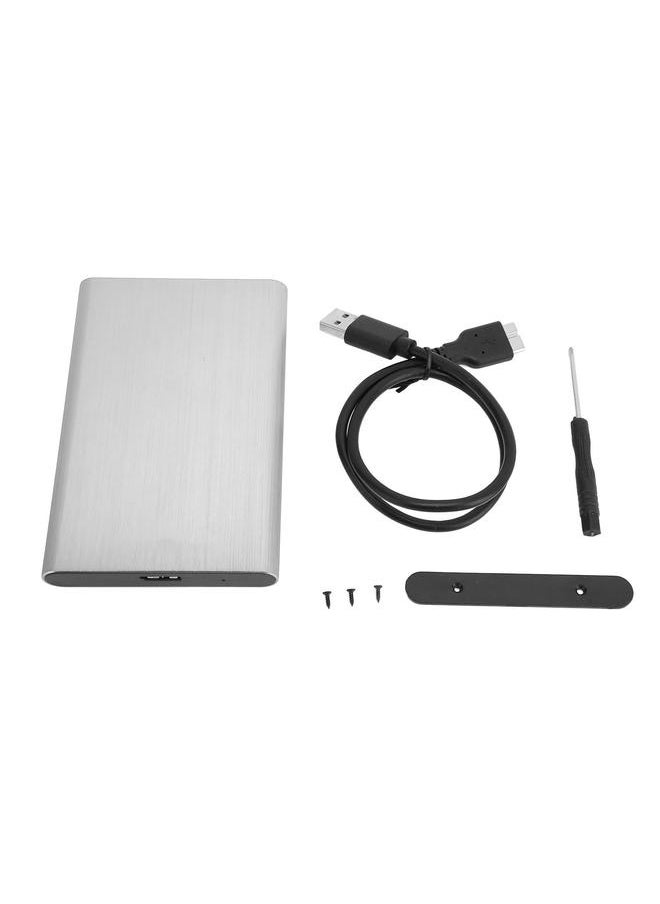 Thoraya 2.5 inch USB3.0 SATA aluminum alloy mobile hard disk box silver  - Image 1