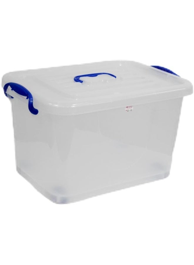 Kovar Plastic Storage Container With Lid And Blue Handles - Image 2