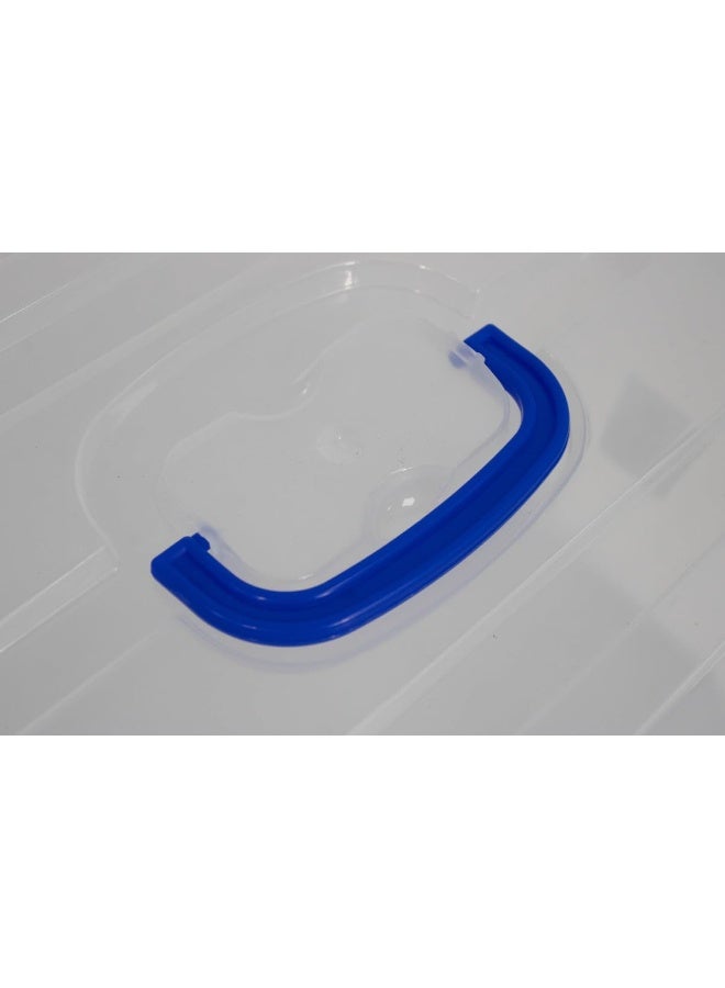 Kovar Plastic Storage Container With Lid And Blue Handles - Image 4