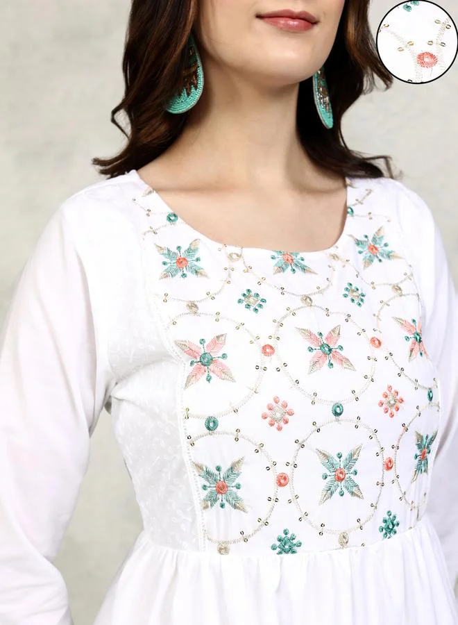Vishudh Embroidered Tassel Dress