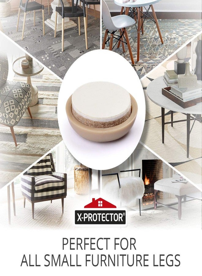 إكس-بروتيكتور منزلقات الكراسي X-PROTECTOR - منزلقات أثاث 40 قطعة منزلقات سجاد 1 بوصة - أفضل وسادات تحريك الأثاث - واقيات أرضية ممتازة لأرجل الكراسي - انزلق بسهولة مع وسادات الكراسي واحمي أرضيتك! - Image 3