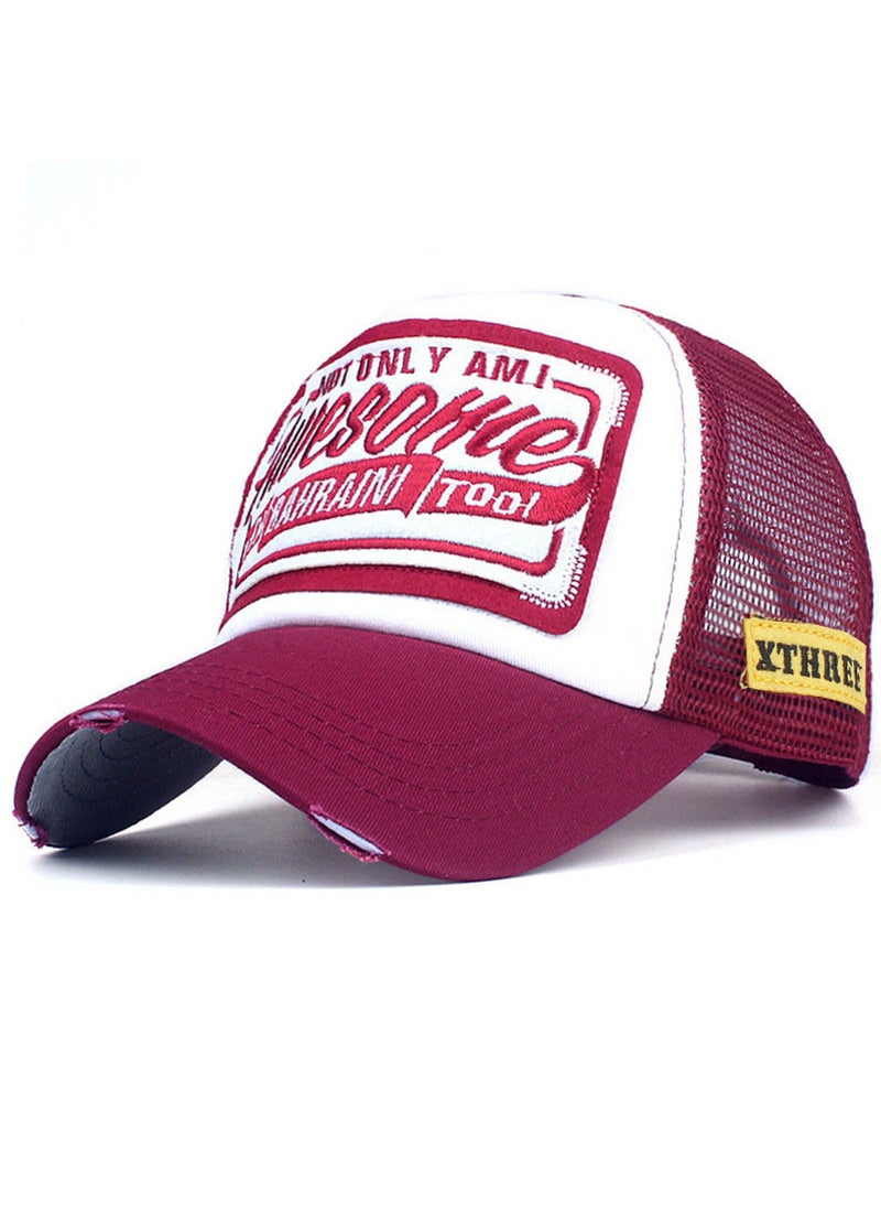 Generic Awesohle Embroidered Baseball Cap Unisex Blue Red  - Image 5