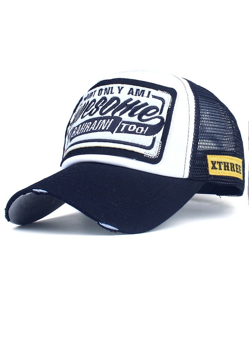 Generic Awesohle Embroidered Baseball Cap Unisex Blue Red  - Image 3