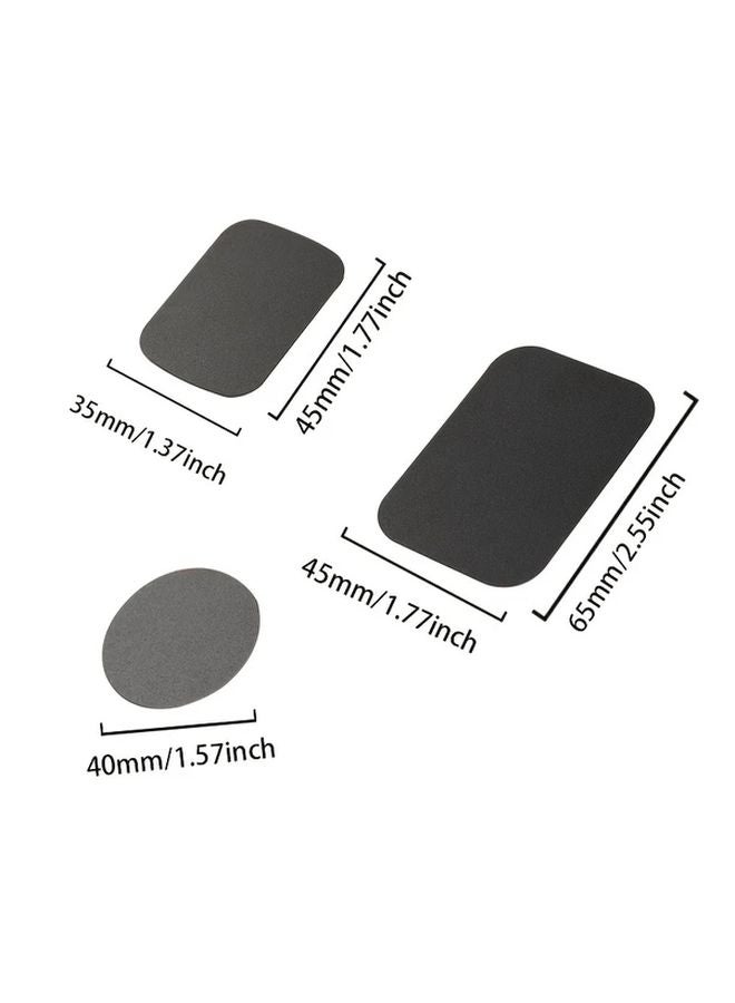 ألواح معدنية فضية كبيرة مربعة ٢ قطعة، صفائح حديدية دائرية للحامل المغناطيسي والشحن اللاسلكي - Image 3