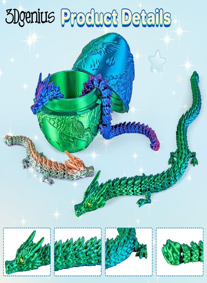 3Dgenius 3.94inch 3D Printed Dragons Egg Large Dragon Egg with 3 Dragons Inside 3D Printed Toys Dragon Toys for Kid & Adults, Easter Christmas & Home Decor - Image 4