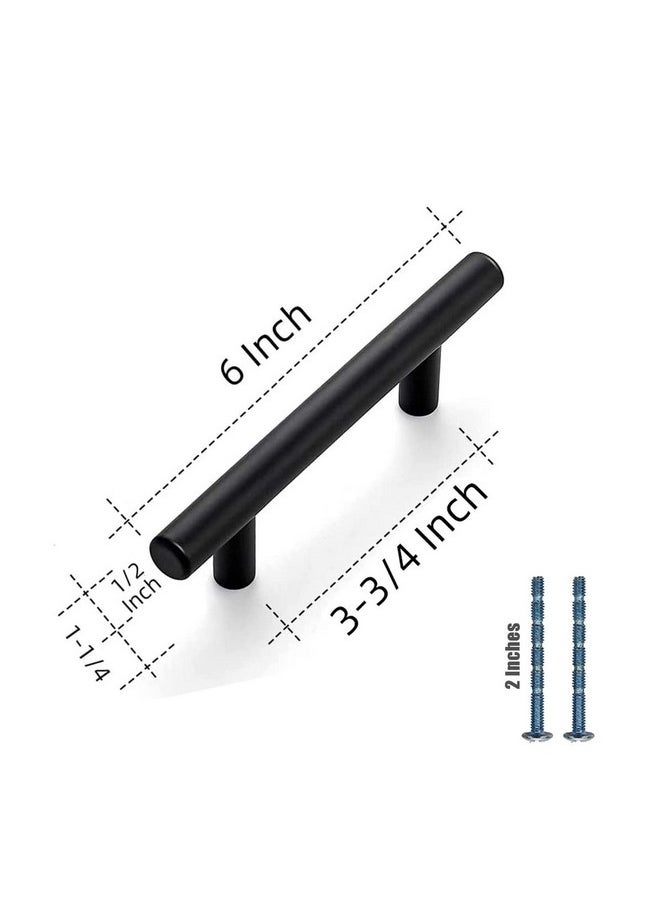 STORE 2508 STORE 2508 Stainless Steel Cabinet Handles Pull Handle 6 Inches (Matte Black Pack Of 12)  - Image 3