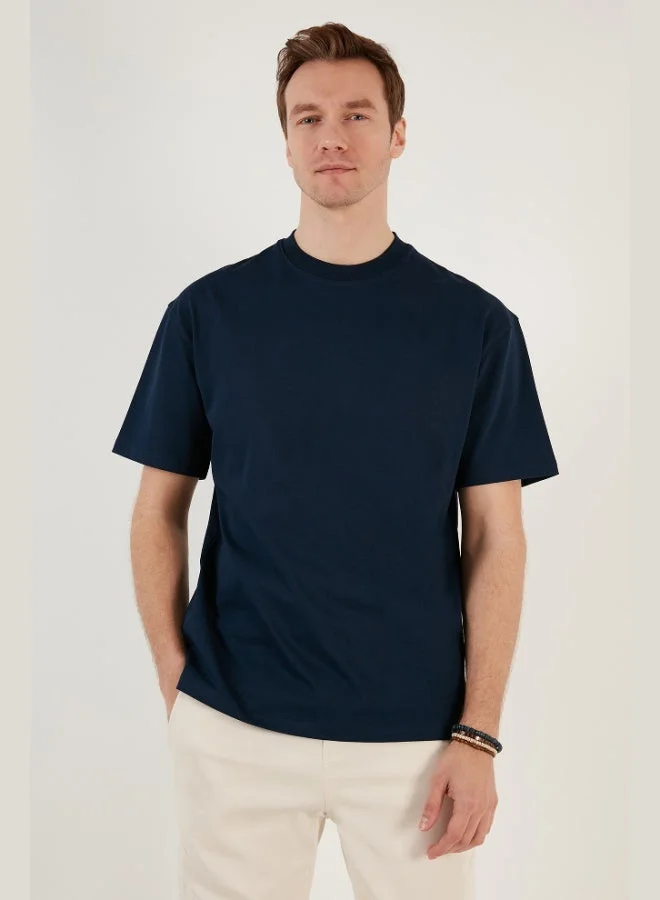 Buratti  Buratti Cotton Relaxed Fit Zero Collar T Shirt Men's T SHIRT 5905446 for Men | Best Price UAE