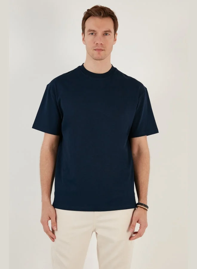 Buratti  Buratti Cotton Relaxed Fit Zero Collar T Shirt Men's T SHIRT 5905446 for Men | Best Price UAE