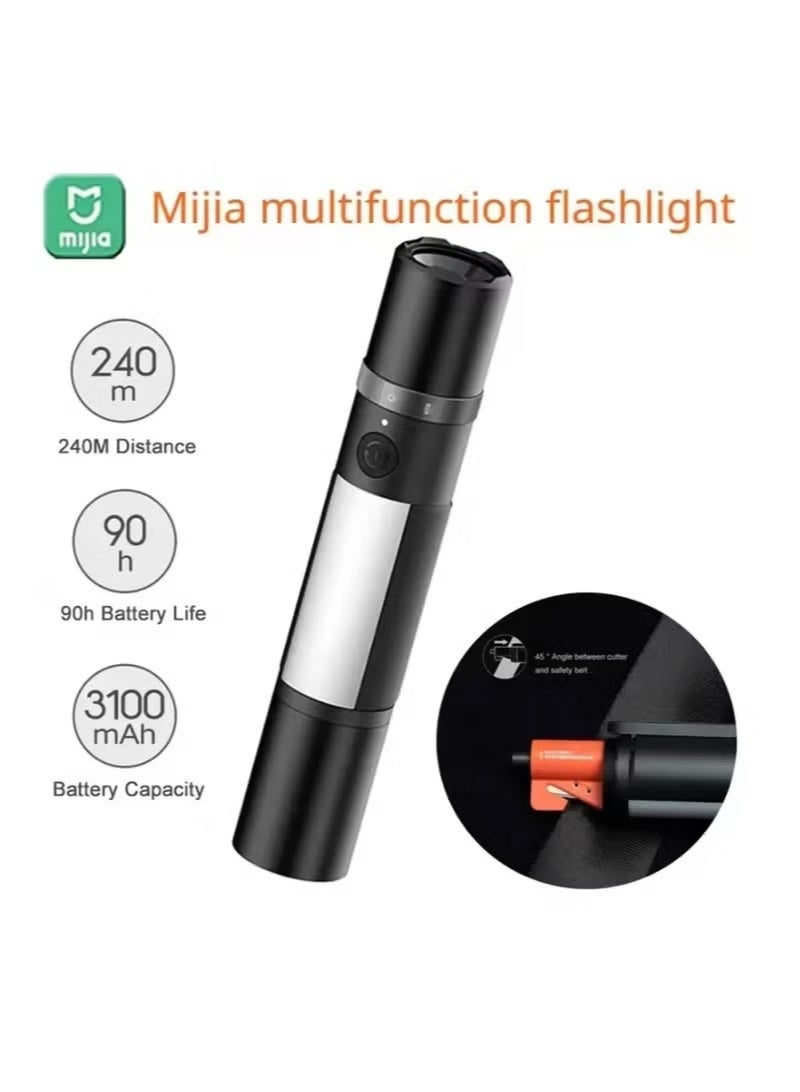 Mijia Multi-functional LED Flashlight Zoomable Ultra Bright Torch Window Breaker Safety Belt Cutter Car Emergency Light 3100mAh - Image 3
