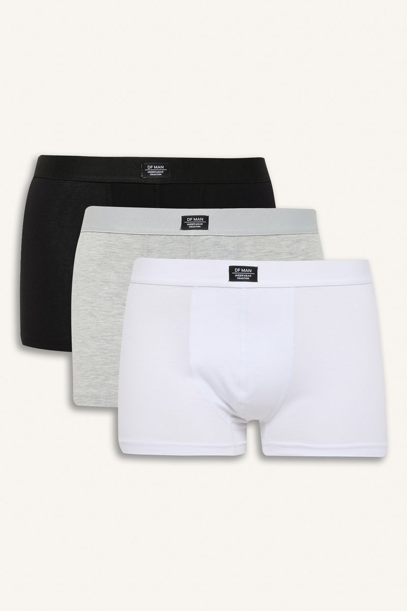 DeFacto White Boy Regular Fit 3 Piece Boxers Casual - Image 1