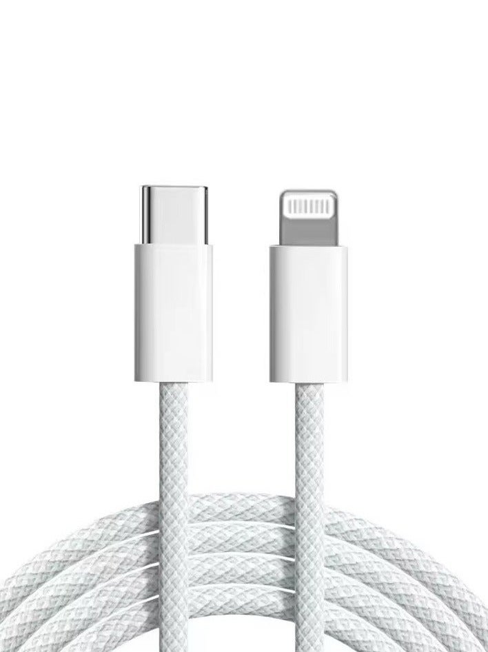 جيميناي كيبل شاحن ايفون مقاوم للقطع طول 1 متر Lightning إلى USB-C دعم الشحن السريع 65W مناسب للاستخدام اليومي ومتوافق مع أجهزة ايفون - Image 1