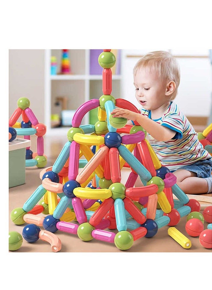 Generic - Magnetic blocks game for kids - colorful creative building set - Image 1