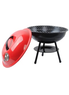 DIGI CORE DIGI CORE Portable Charcoal Grill BBQ Grill Portable Barbecue Grill Small Grill For Outdoor Camping Picnic Backyard Patio 14 Inch Dual Vents for Temp & Charcoal Control Barbecue Grill With Lid Multicolor  - Image 1