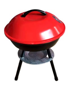 DIGI CORE DIGI CORE Portable Charcoal Grill BBQ Grill Portable Barbecue Grill Small Grill For Outdoor Camping Picnic Backyard Patio 14 Inch Dual Vents for Temp & Charcoal Control Barbecue Grill With Lid Multicolor  - Image 2