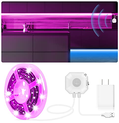 MATICOD Motion Sensor Lights Indoor Under Bed RGB LED Light Strip With APP Control - Night Lights for Bedroom, Kitchen, Closet and Stairs - 9.84ft - Image 1