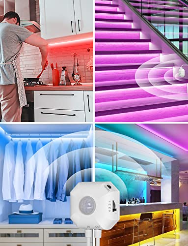 MATICOD Motion Sensor Lights Indoor Under Bed RGB LED Light Strip With APP Control - Night Lights for Bedroom, Kitchen, Closet and Stairs - 9.84ft - Image 2