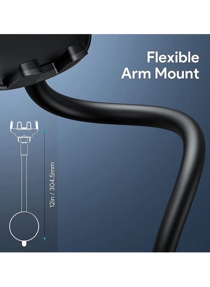 Liboer Cell Phone Holder for Car Phone Mount Long Arm Dashboard Windshield Car Phone Holder Strong Suction Anti-Shake Stabilizer Phone Car Holder Compatible with All Phone Apple and Android Smartphone - Image 4