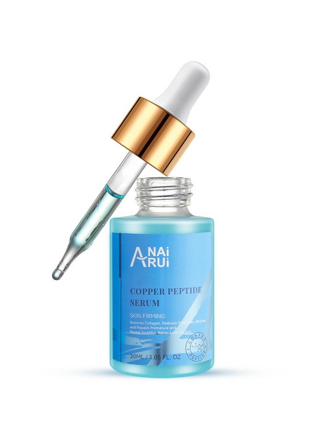 ANAI RUI Copper Peptides Serum For Face Copper Peptide Face Serum + Hyaluronic Acid Reduces Fine Lines & Wrinkles Plumping And Radiant Skin 1.Fl.Oz - Image 1
