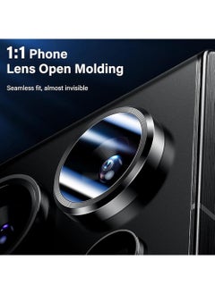 SNBFA Camera Lens Protector for Samsung Galaxy S25 Ultra,Scratch-Resistance [Strong Adsorption] Optical Grade Tempered Glass with Metal Individual Ring Camera Screen Cover [Black]  - Image 2