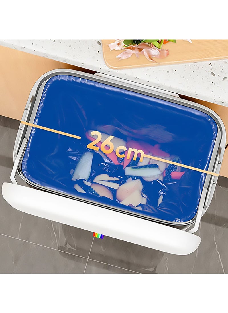 LIMITLESS Trash Can With Lid Rainbow Kitchen Hanging Compost Bin, Wall Mount Slide Open Kitchen Cabinet Door, Sink Plastic Garbage Can, Gallon Under Kitchen Counter Bin, 3.3 gallons/12.5 L  - Image 4
