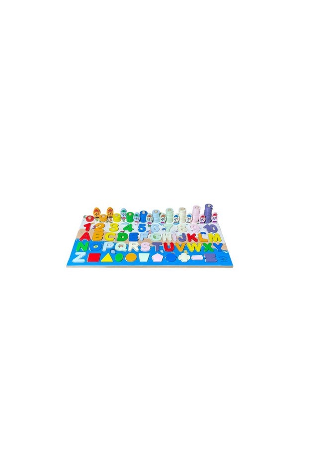 Kinder Creative Kinder Creative 3D Domestic Animals Stacking Puzzle, Chunky Stacking Wild Animals Puzzle,Alphabet & Numeric Magnetic Fishing Game, Educational Puzzle and Toys for Kids Pack of 3  - Image 5
