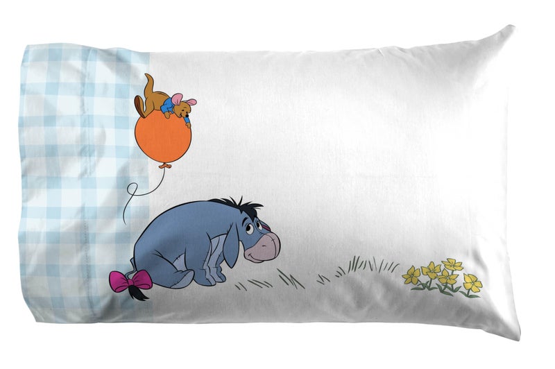 Jay Franco Kids Sheet Set with Fitted  Flat Sheets & Pillow Cover - Ultra-Soft Bedding with Pillowcase for Room Decor  White - Winnie The Pooh  3 Piece Twin - Image 4