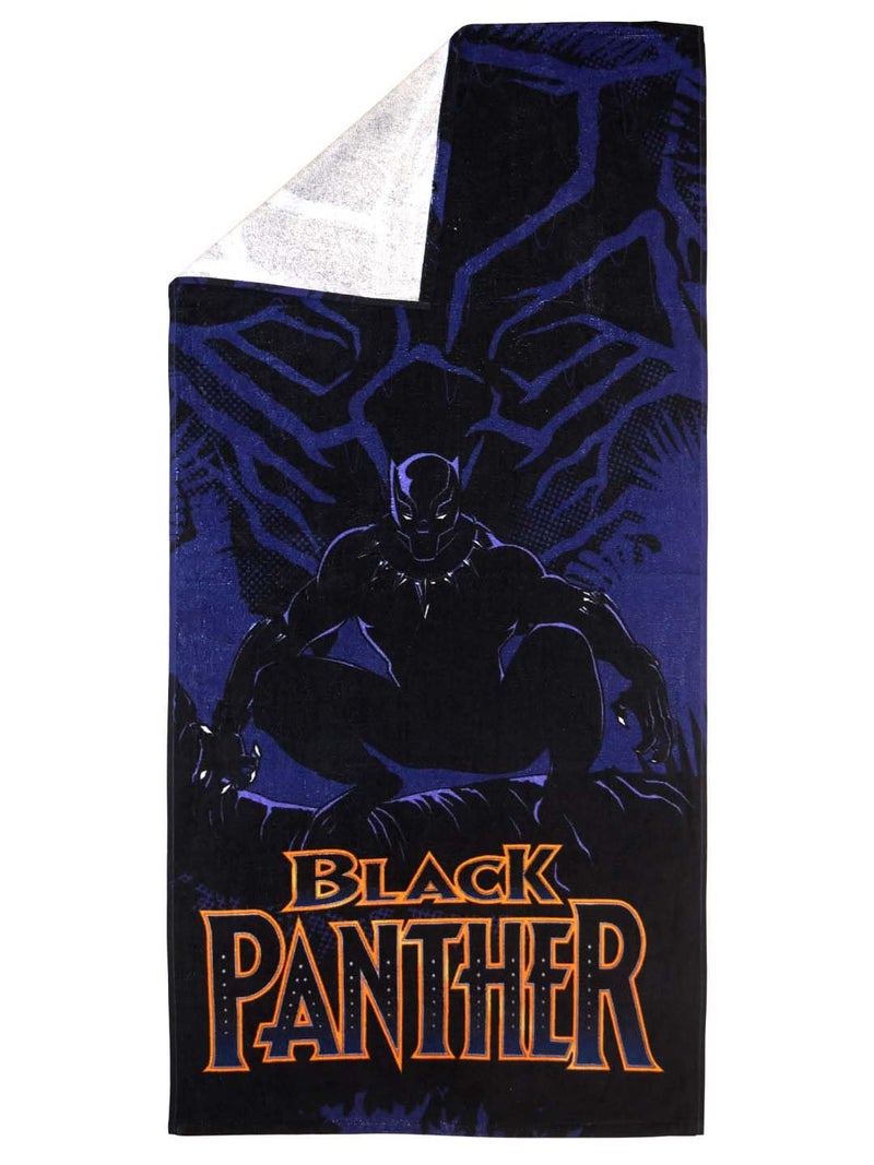Athom Living Black Panther Kids Cotton Bath Towel,Superhero Themed Soft & Absorbent Towel for Boys & Girls, 60x120cm, 350GSM - Image 4