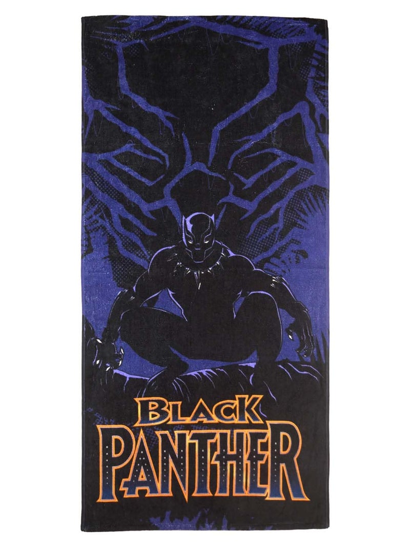 Athom Living Black Panther Kids Cotton Bath Towel,Superhero Themed Soft & Absorbent Towel for Boys & Girls, 60x120cm, 350GSM - Image 3