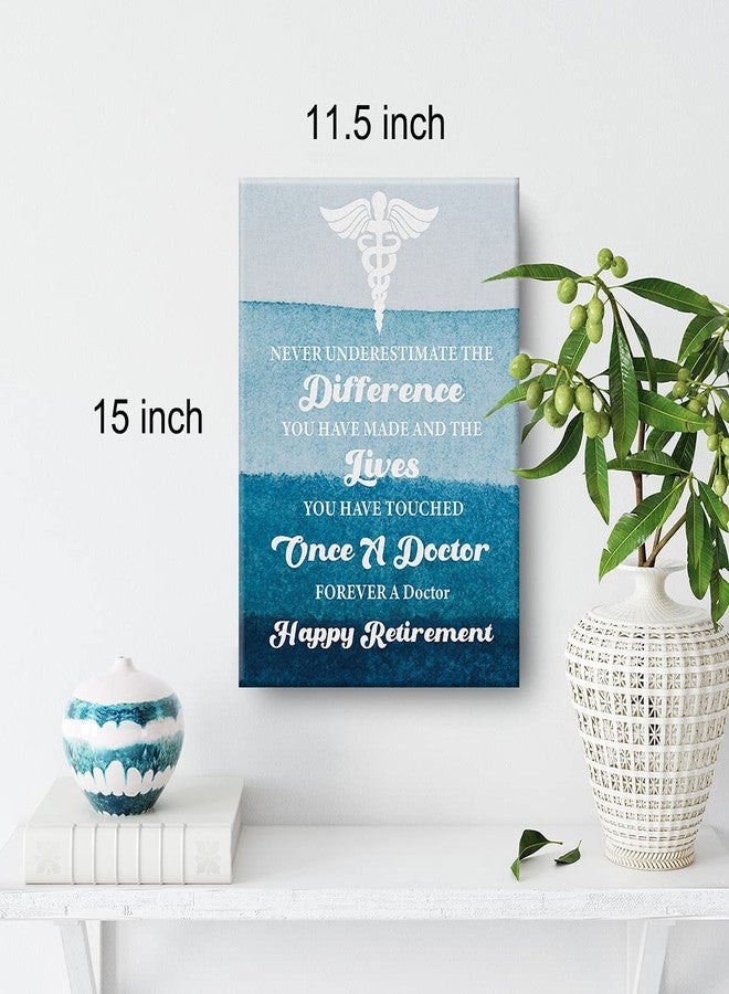 Nvhai Watercolor Forever a Doctor Retirement Canvas Painting Inspirational Retiring Prints for Home Wall Art Decor Artwork Framed Gifts(12x15 Inch) - Image 2