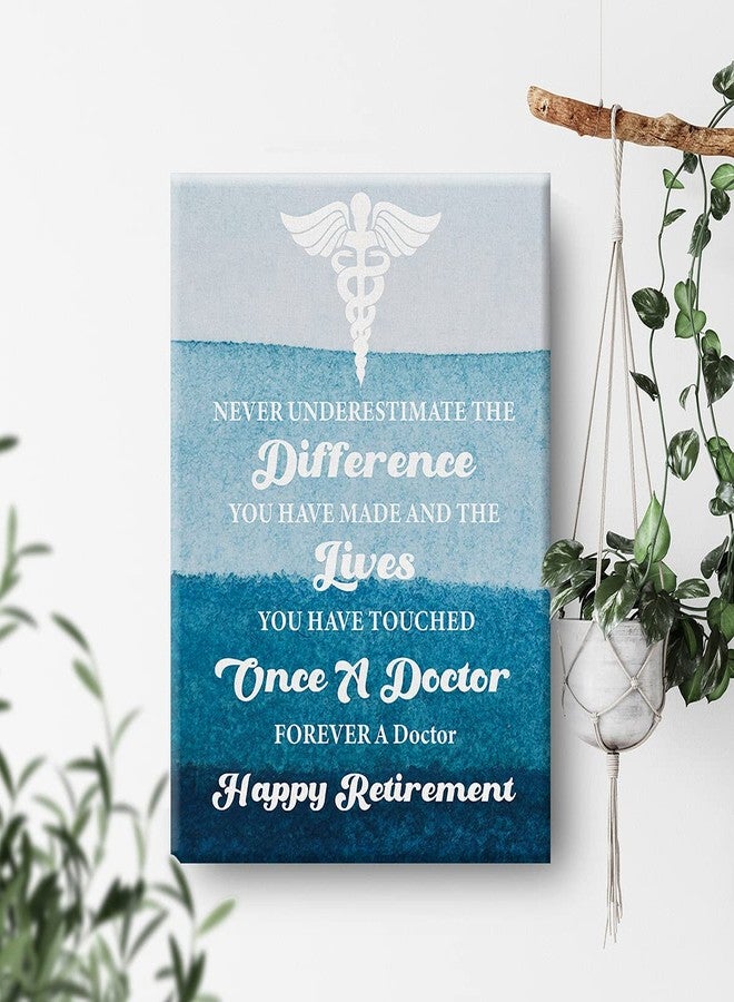 Nvhai Watercolor Forever a Doctor Retirement Canvas Painting Inspirational Retiring Prints for Home Wall Art Decor Artwork Framed Gifts(12x15 Inch) - Image 4