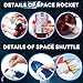 Wbzle Large Space Exploration Astronaut Kids Toy Rocket Shuttle with LightSound Spray Effects Outer Space Playset Series - Image 3
