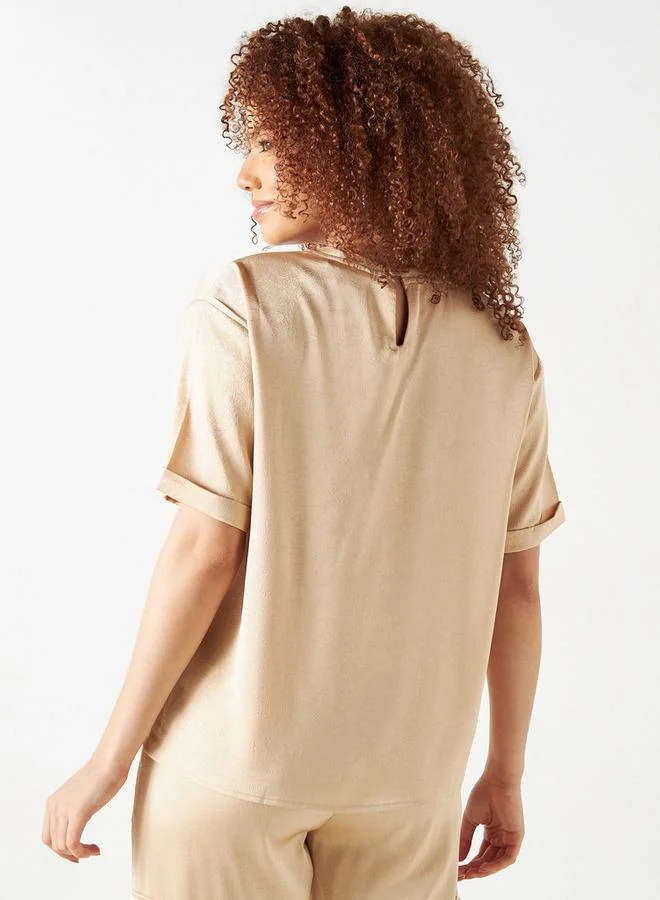 SP Characters Minnie Mouse Embellished Top with Short Sleeves