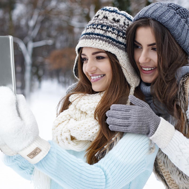 Pleneal Winter Gloves for Women, Warm Touchscreen Texting Knit Fleece Lined Thermal Glove for Cold weather - Image 5