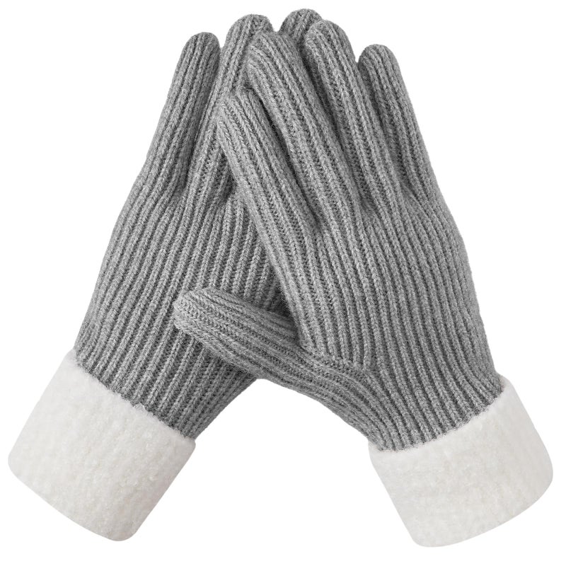 Pleneal Winter Gloves for Women, Warm Touchscreen Texting Knit Fleece Lined Thermal Glove for Cold weather - Image 1