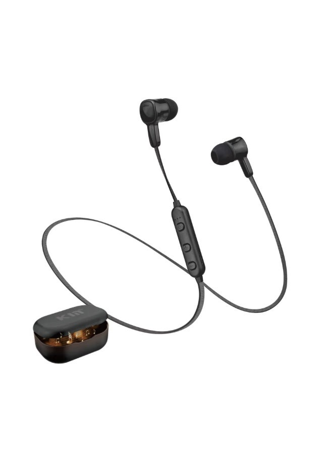 كين سماعة رقبة لاسلكية Kin KL-21 - بتقنية بلوتوث 5.2 – تشغيل حتى 20 ساعة – تصميم مريح وخفيف – لون أسود - Image 1