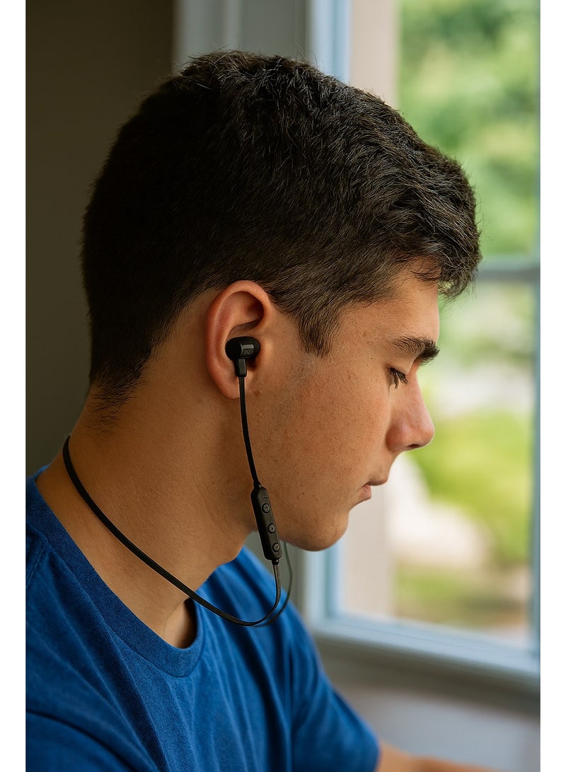 كين سماعة رقبة لاسلكية Kin KL-21 - بتقنية بلوتوث 5.2 – تشغيل حتى 20 ساعة – تصميم مريح وخفيف – لون أسود - Image 5