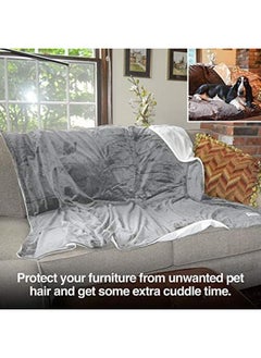 petfusion Premium Dog Blanket Cat Blanket Ultra Soft Pet Blanket Available In Plush Or Quilted 2 Colors Grey Brown Perfect Blanket For Small Dogs And Large Dogs. 12 Month Warranty  - Image 2