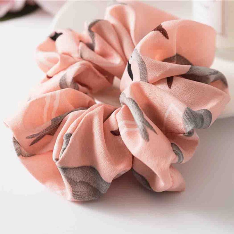 Outyua Solid Hair Scrunchies Elastic Hair Bands Ponytail Scrunchy Hair Ties Elegant Star Hair Rope Ties Hair Accessories for Women and Girls 5Pcs (Star) - Image 3