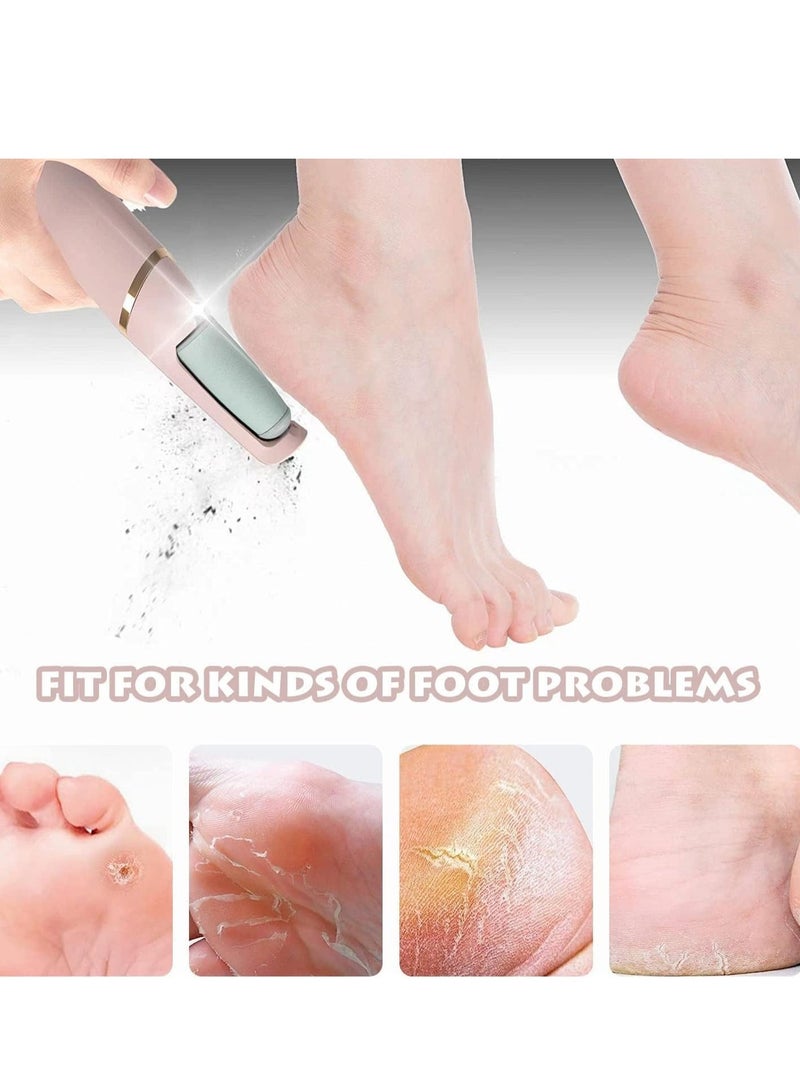 Electric Foot File, Electric Callus Remover, USB Rechargeable, Waterproof Hard Skin Remover with 2 Speed Rollers, LED Light, Professional Pedicure Tool for Cracked Feet and Heels - Image 5