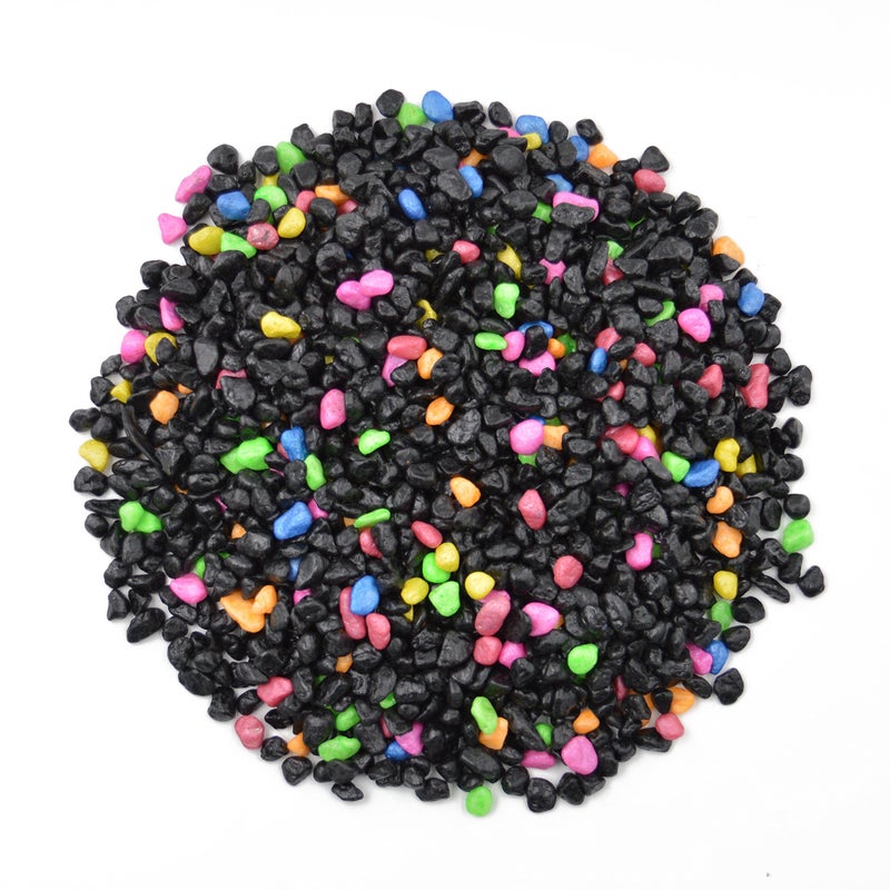 CNZ Aquarium Gravel Black Flourescent Mix for Plant Aquariums Landscaping Home Decor 025035 5Pound